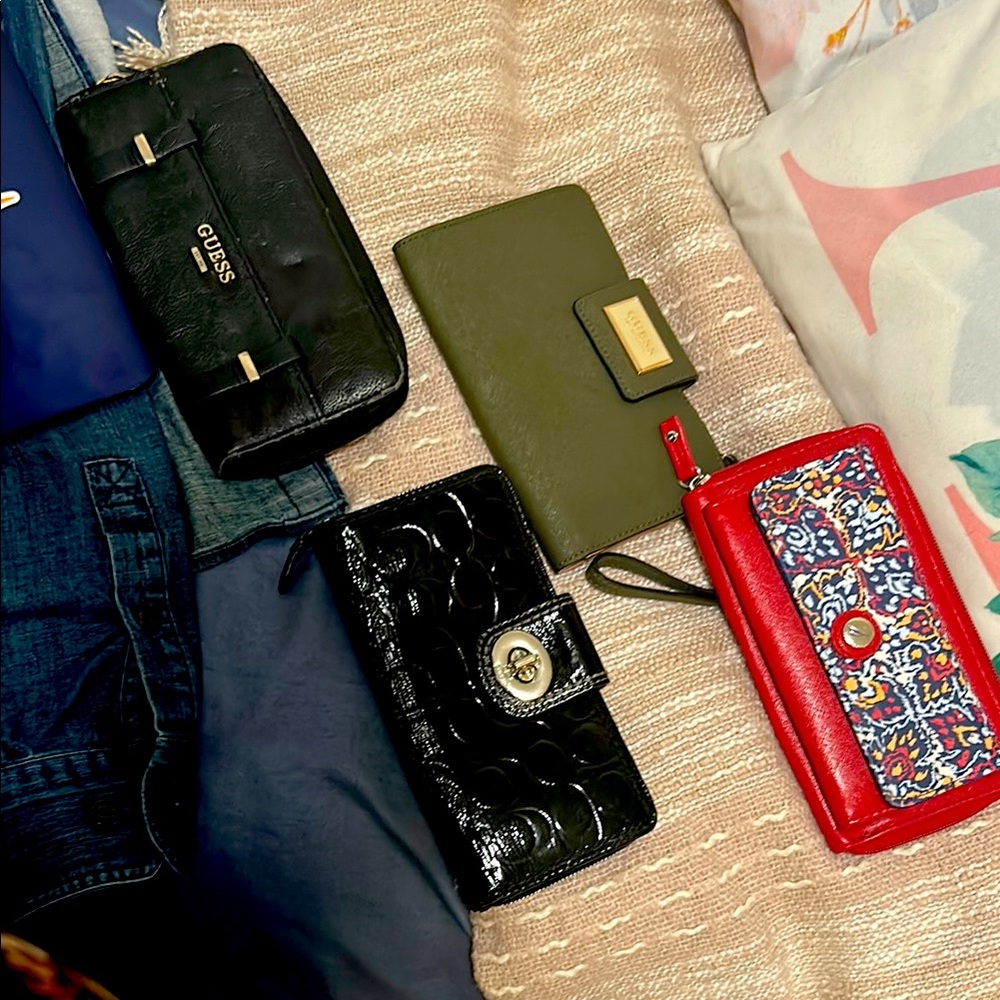 Four different types of wallets. Can purchase one or any combination.